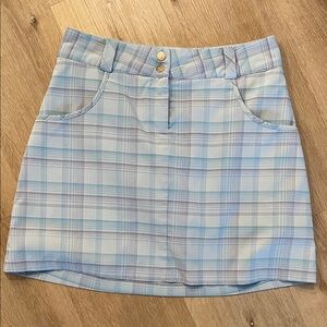 Nike Blue and White Plaid Women's Skort